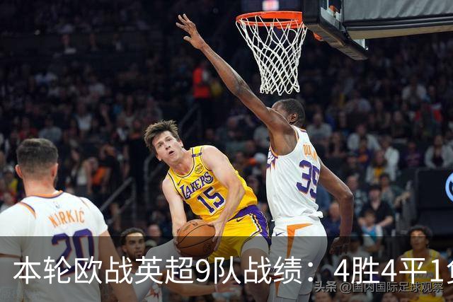 本轮欧战英超9队战绩：4胜4平1负，曼联是唯一输球的球队